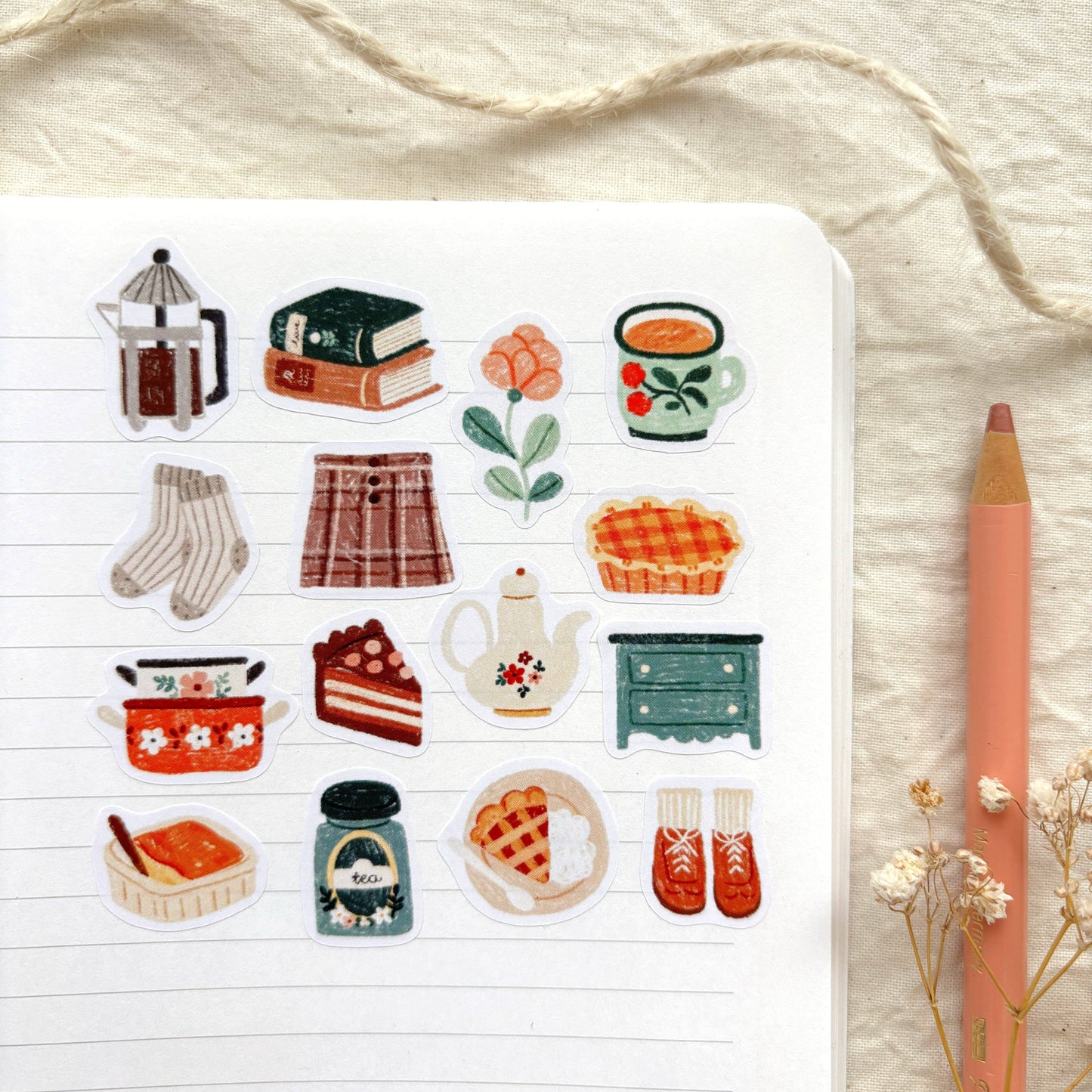 Cozy Time At Home - Sticker Sheet