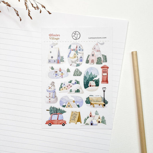 Sticker Sheet - Winter Village