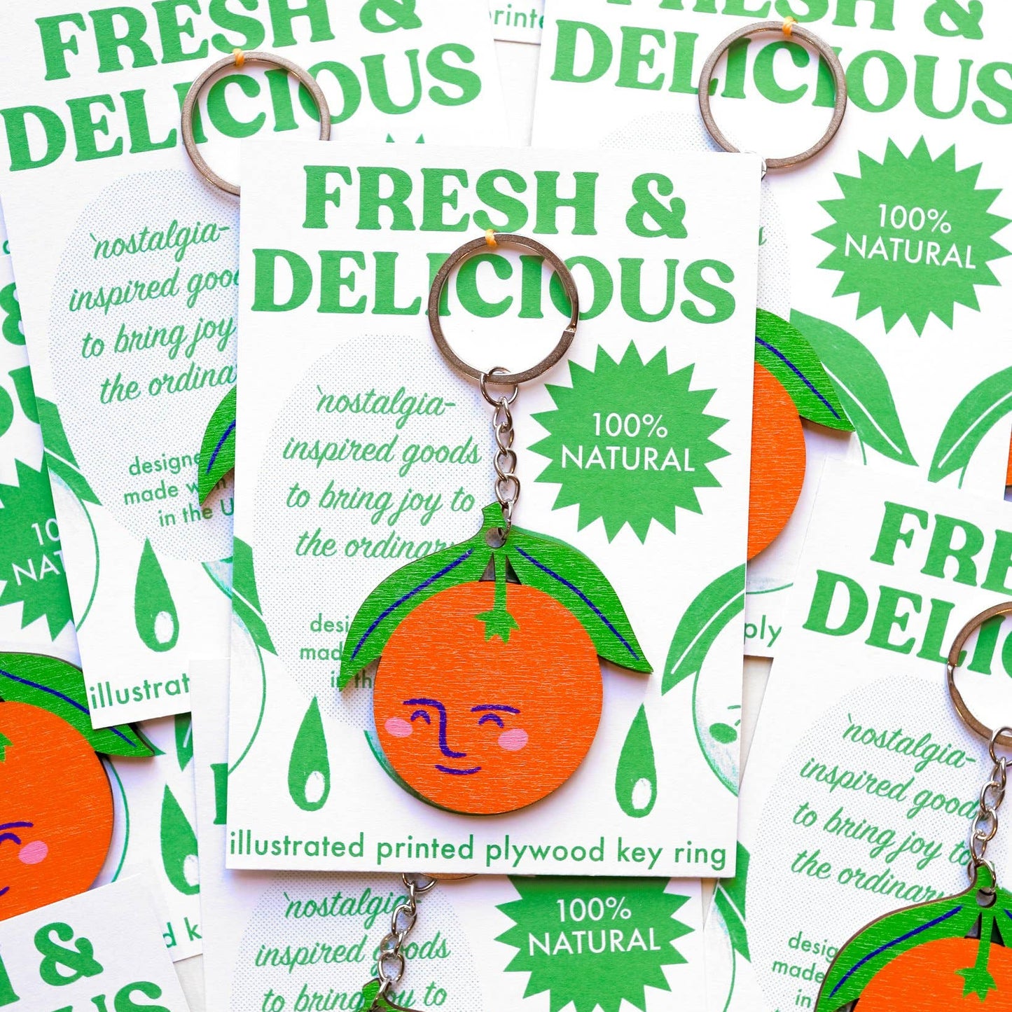 Cheeky Orange Keyring