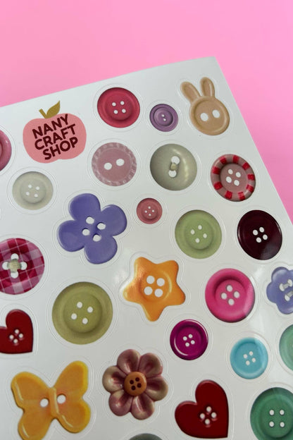 Buttons - A5 sticker sheet