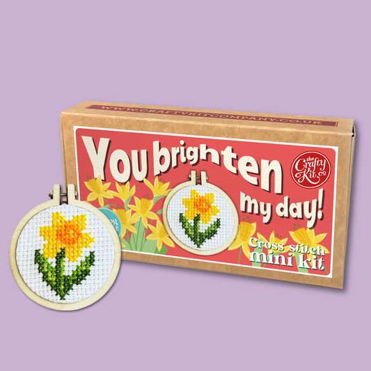 You Brighten My Day! Mini Matchbox Cross Stitch Kit