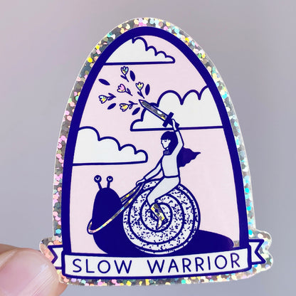 Slow Warrior Vinyl Glitter Sticker