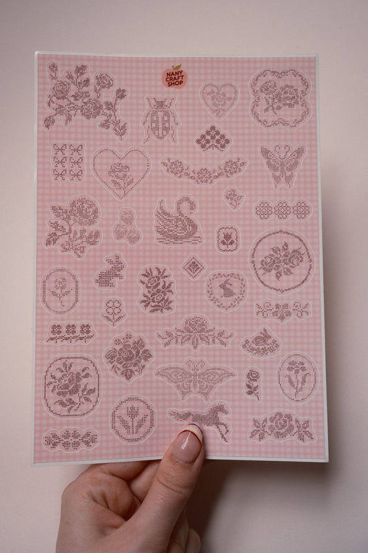 Embroidery - A5 sticker sheet