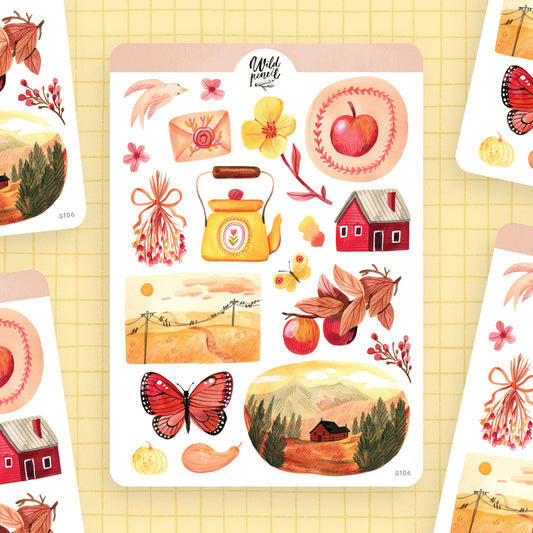 Autumn Afternoon Sticker Sheet