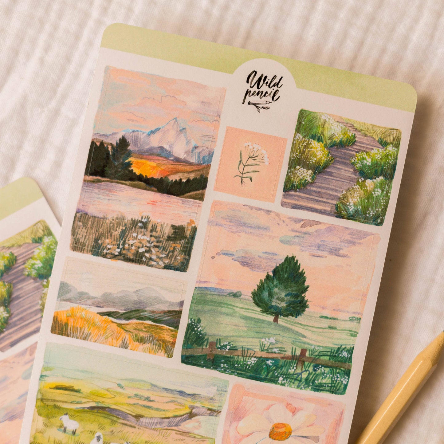 Sunrise Lanscapes Sticker Sheet