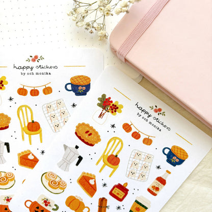 Fall Café - Sticker Sheet
