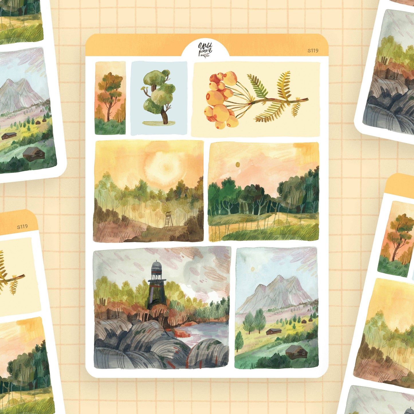Morning Landscapes Sticker Sheet