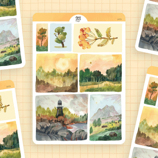 Morning Landscapes Sticker Sheet