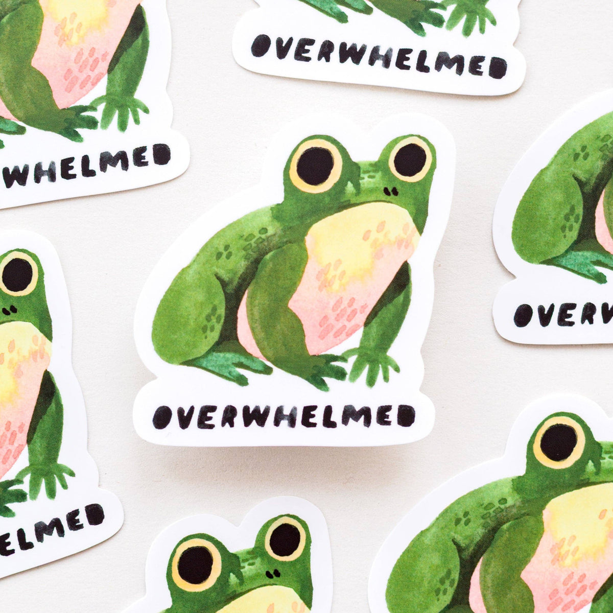 Overwhelmed Vinyl Sticker