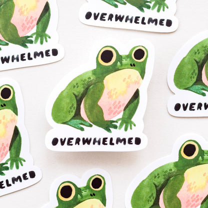 Overwhelmed Vinyl Sticker