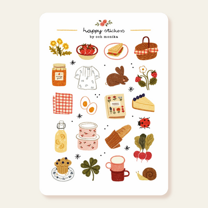 Spring Picnic - Sticker Sheet