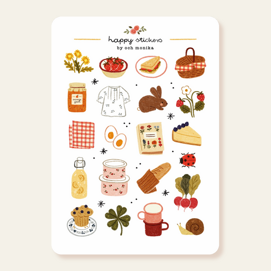 Spring Picnic - Sticker Sheet