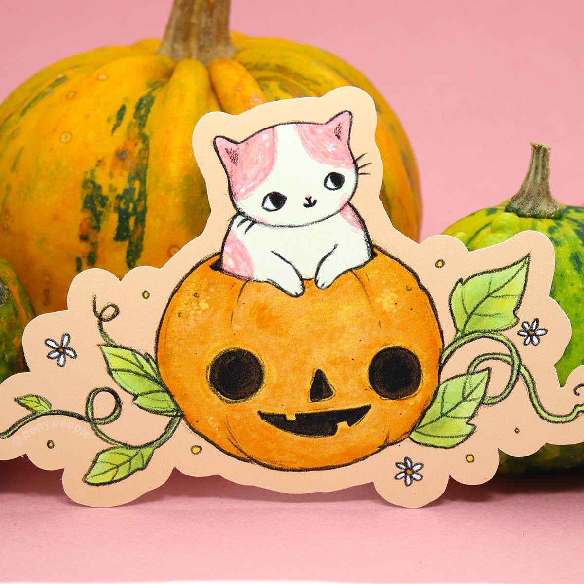 Pumpkin Cat Sticker