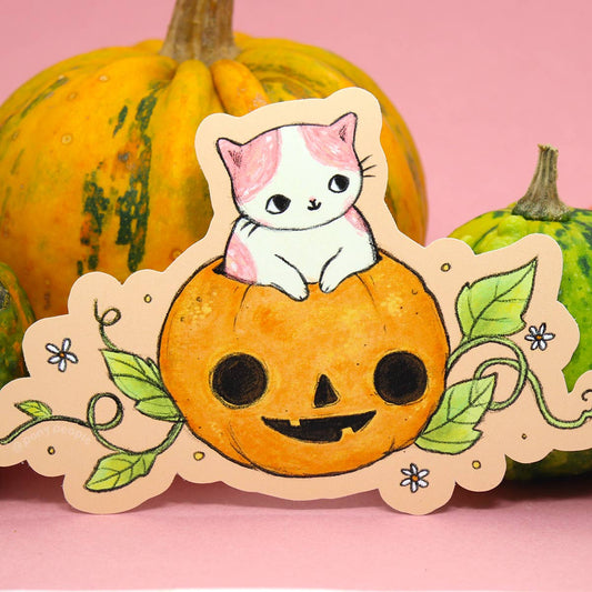 Pumpkin Cat Sticker