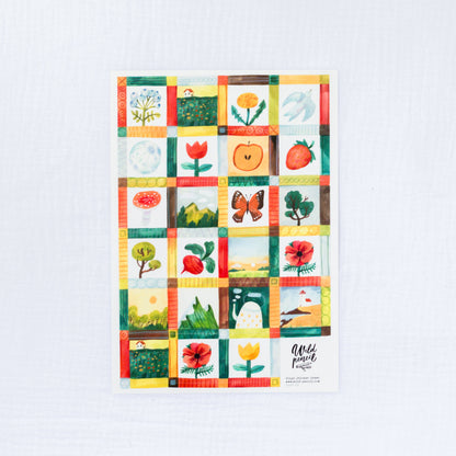 Meadow Mosaic Vinyl Sticker Sheet
