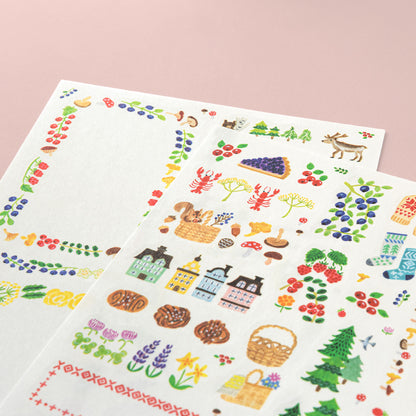 Yuru Log Sticker Two Sheets Scandinavia