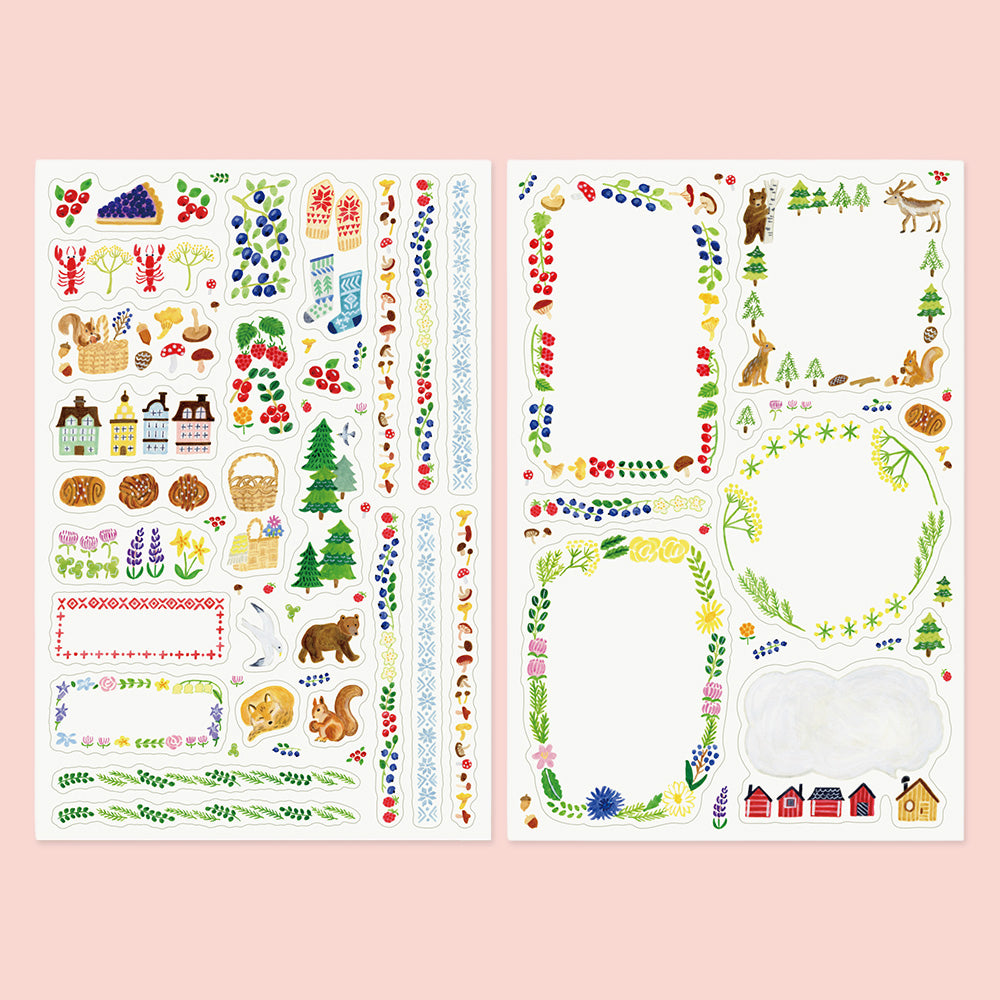 Yuru Log Sticker Two Sheets Scandinavia
