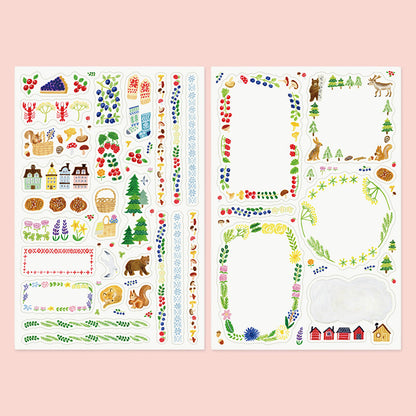 Yuru Log Sticker Two Sheets Scandinavia