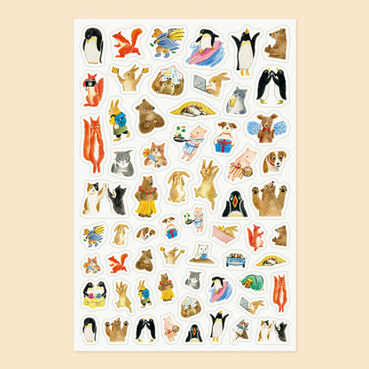 Yuru Log Sticker One Sheet Animals