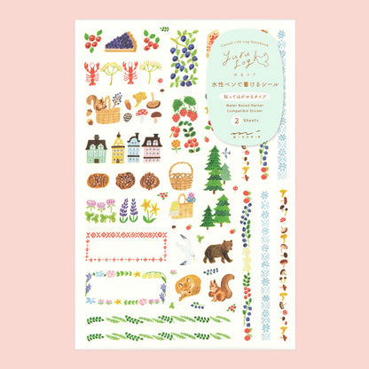 Yuru Log Sticker Two Sheets Scandinavia