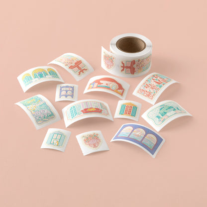Yuru Log Roll Sticker Window Views