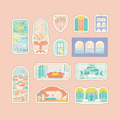 Yuru Log Roll Sticker Window Views