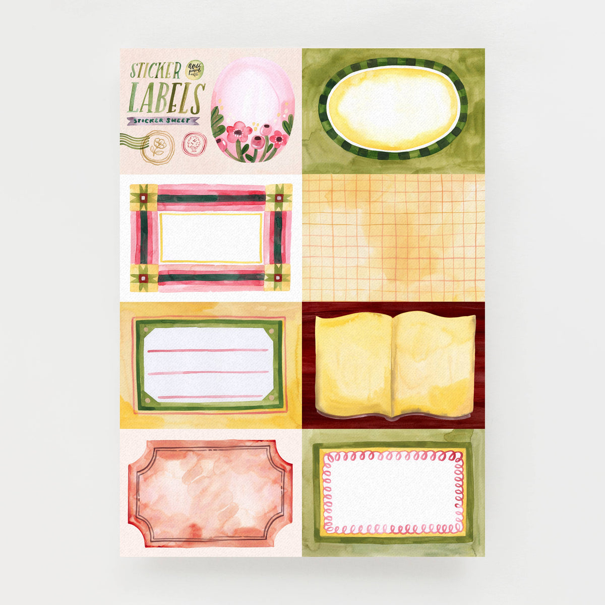 Spring Labels Vinyl Sticker sheet