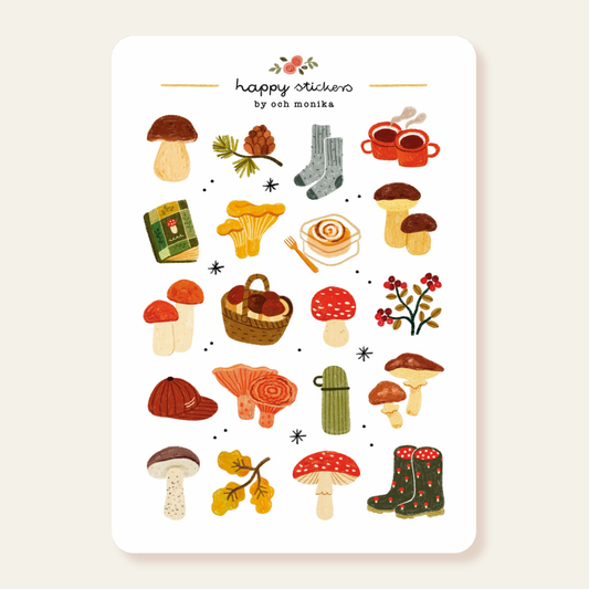Mushroom Picking - Sticker Sheet