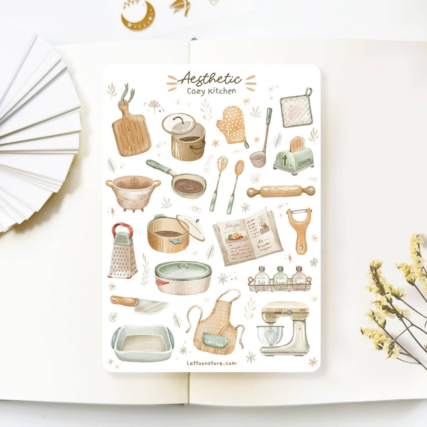 Sticker Sheet - Aesthetic Cozy Kitchen