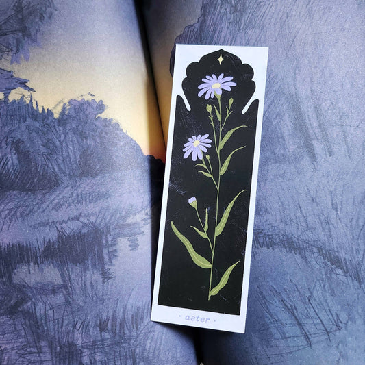 September Birth Flower - Aster Bookmark