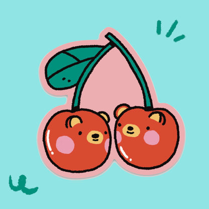 Cherry Bearies Vinyl Sticker 