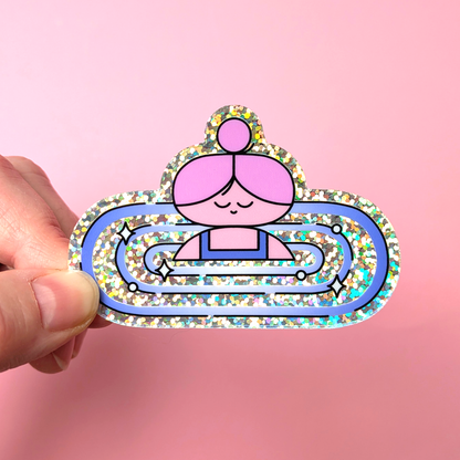 Swimming Glitter Sticker
