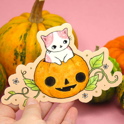 Pumpkin Cat Sticker
