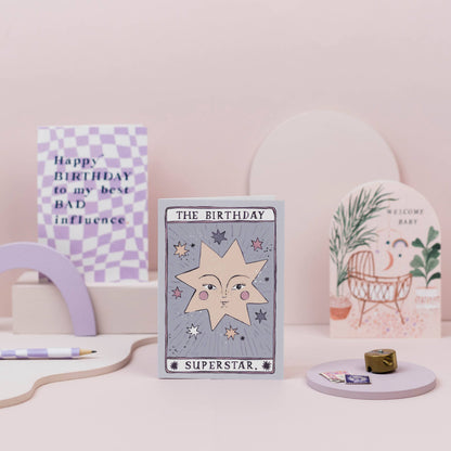 Tarot Superstar Birthday Card