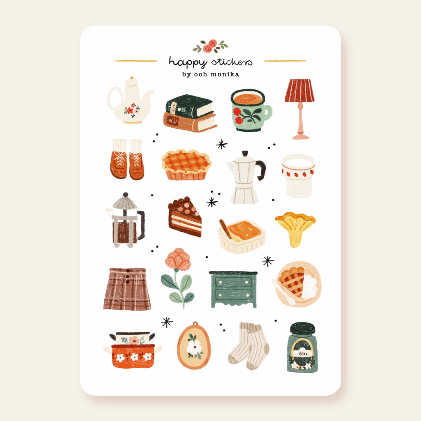 Cozy Time At Home - Sticker Sheet