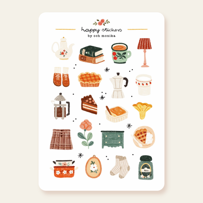 Cozy Time At Home - Sticker Sheet