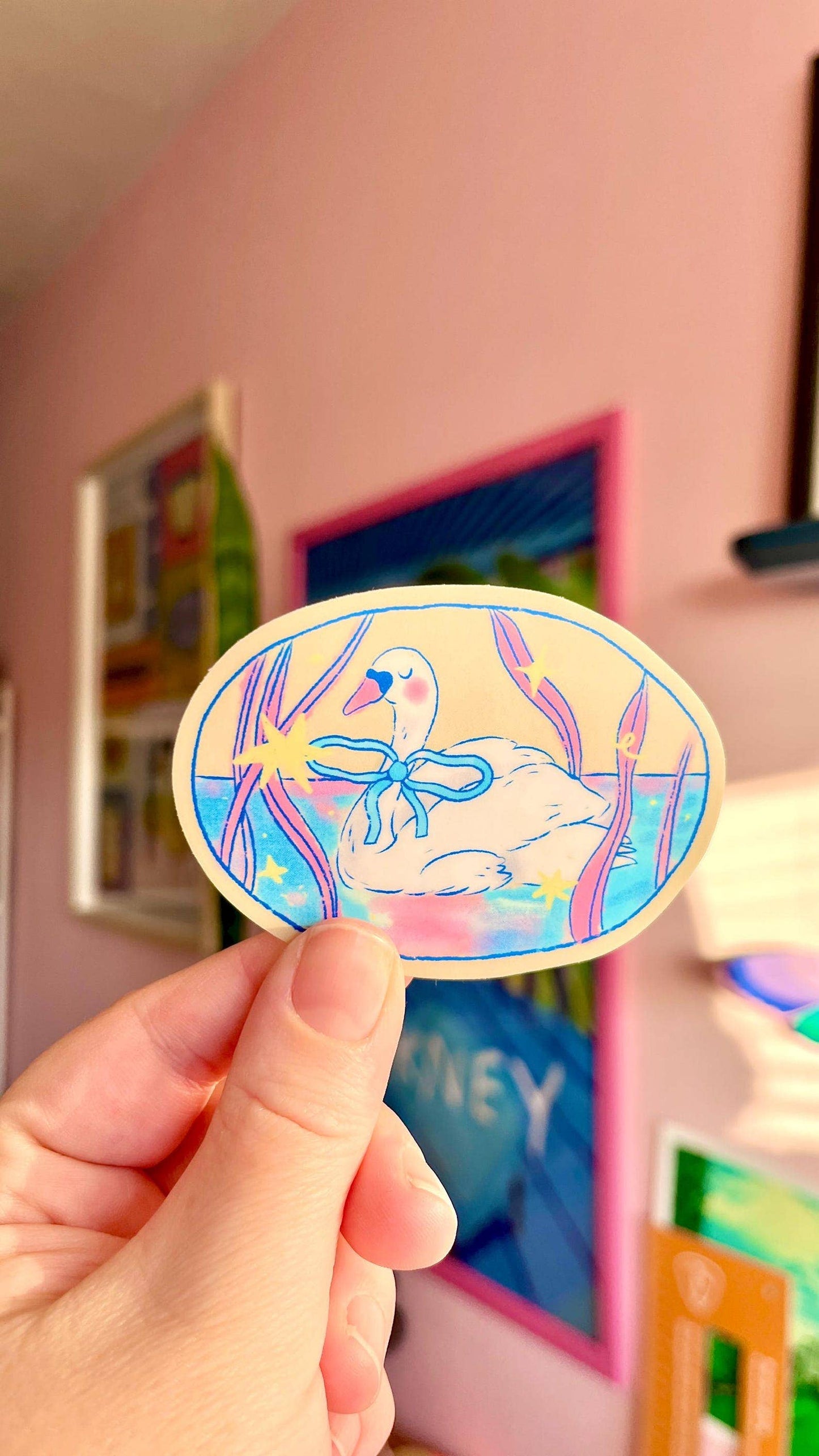 Dreamy Swan Sticker