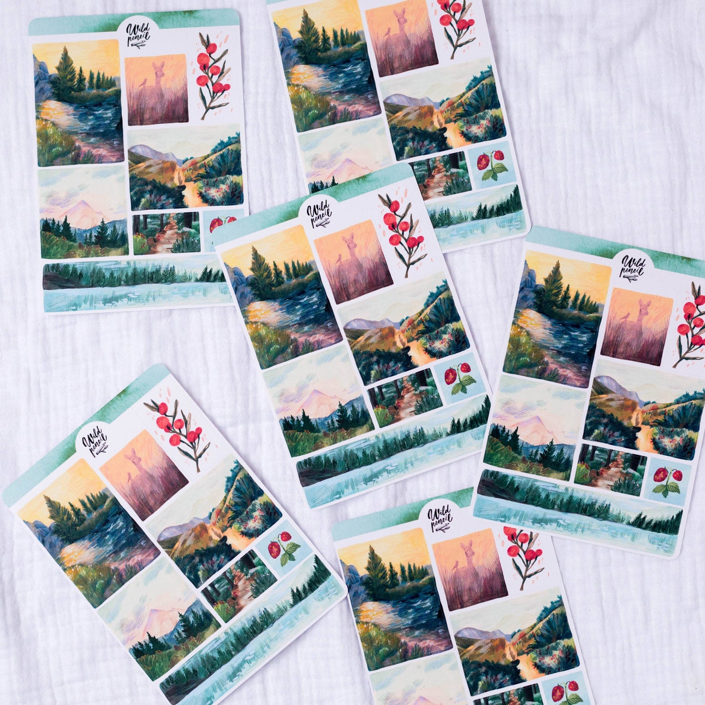 Forest Landscapes Sticker Sheet