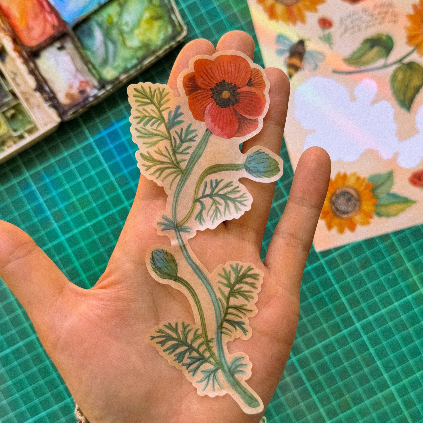 Sunflowers Washi sticker sheet