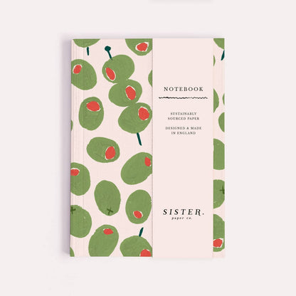 Olives Pocket Notebook | Plain Page Mini Blank Journal