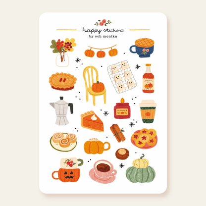 Fall Café - Sticker Sheet