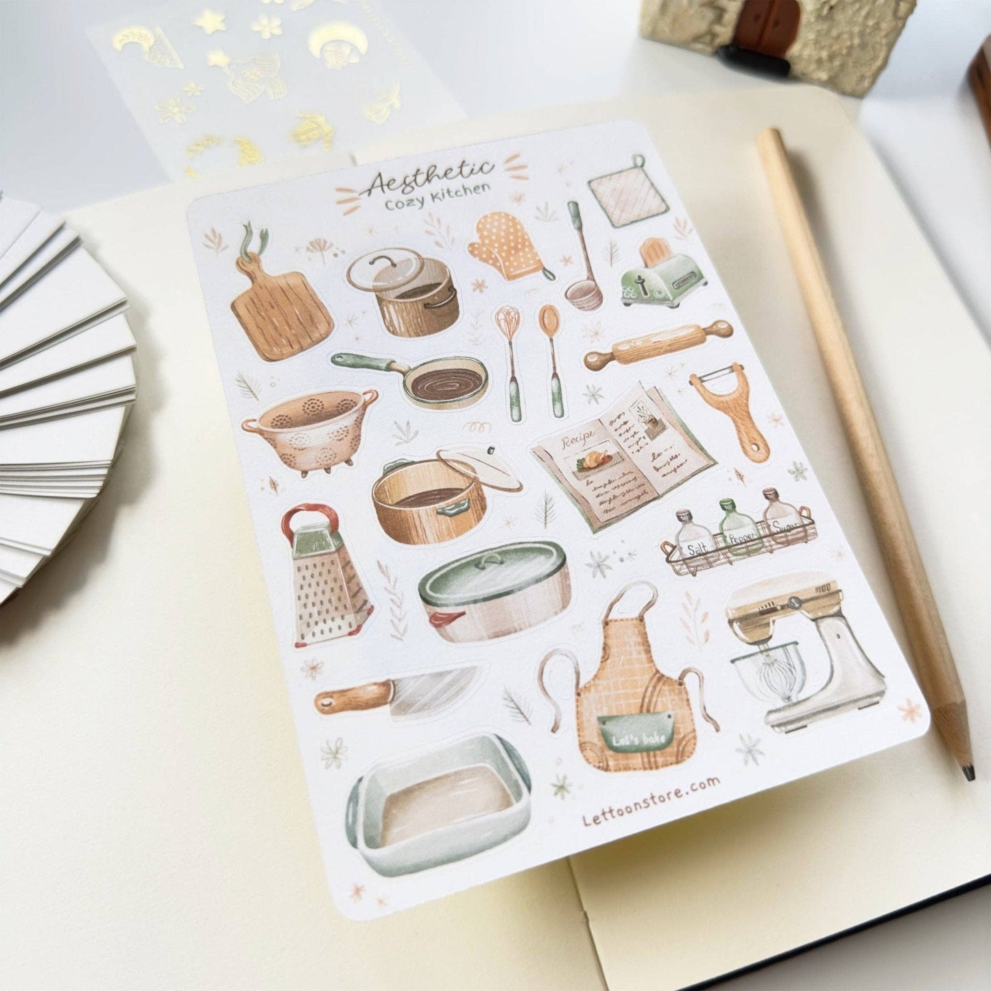 Sticker Sheet - Aesthetic Cozy Kitchen