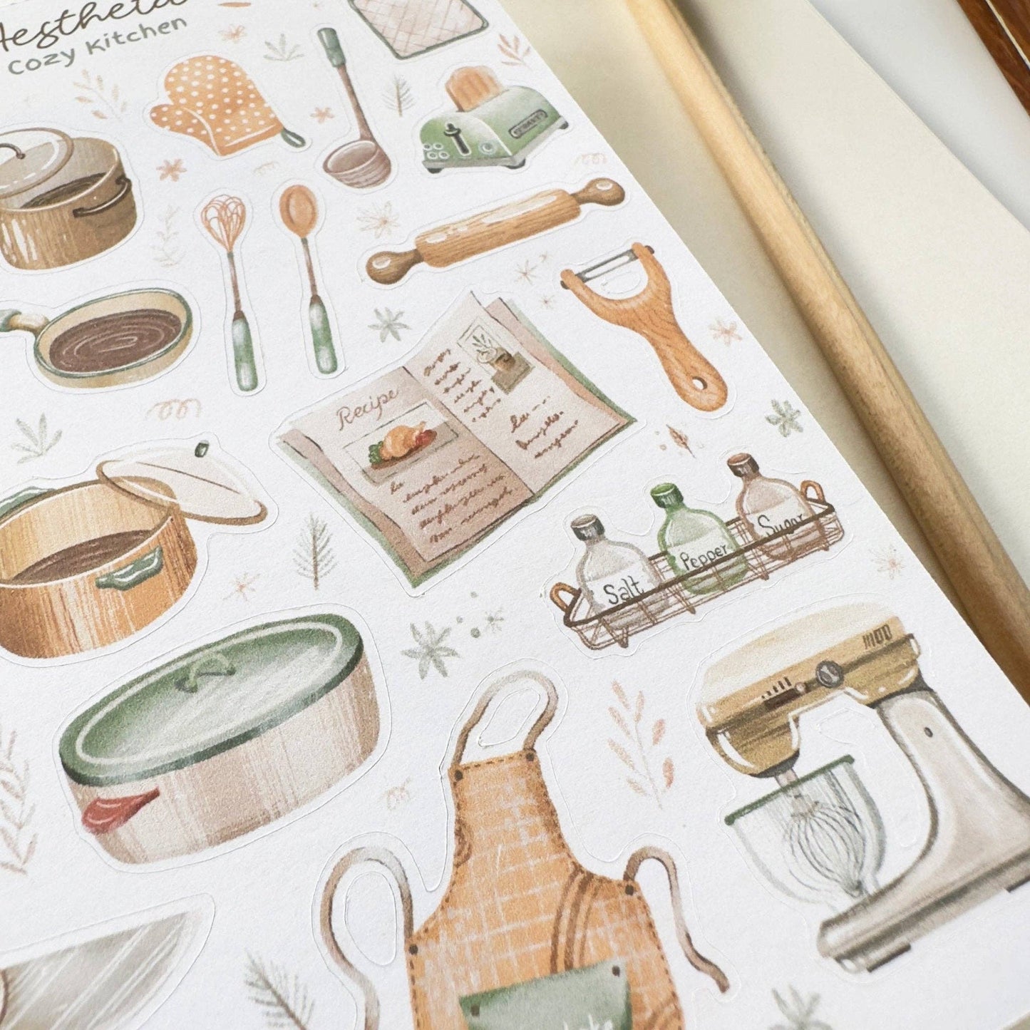 Sticker Sheet - Aesthetic Cozy Kitchen