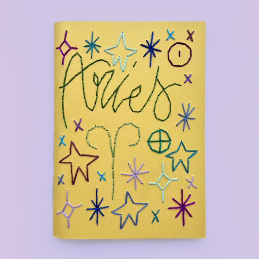 Aries handmade notebook