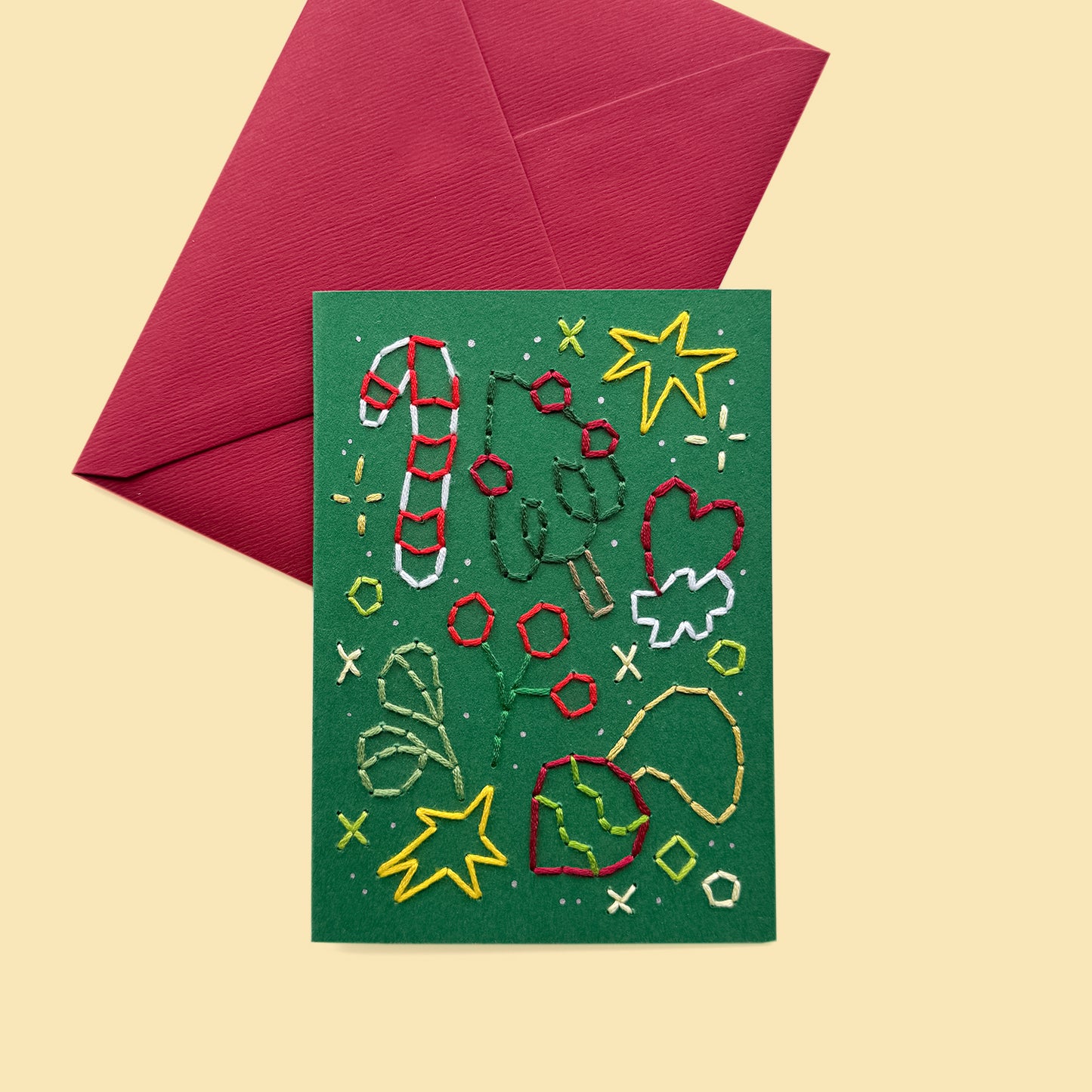 Christmas embroidery card VI