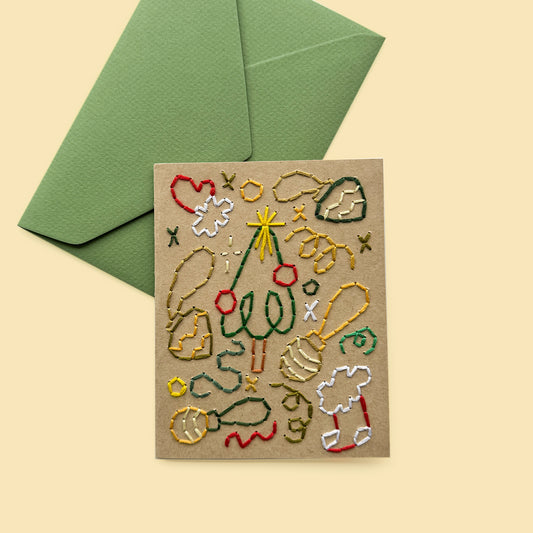 Christmas embroidery card V