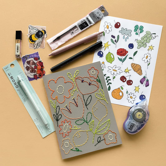 Journaling Set- Botanical Embroidery II