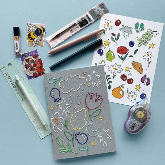 Journaling Set - Rain And Flowers