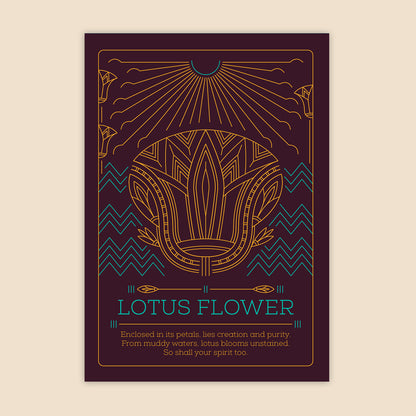 Lotus flower postcard