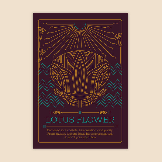 Lotus flower postcard